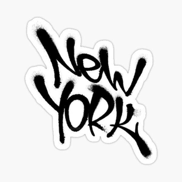 Aperçu de l'œuvre NYC - Autocollant graffiti de la ville de New York créée et vendue par DITOE.