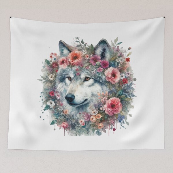 Item preview, Wolf Within Flowers designed and sold by Pixelalchemy31.