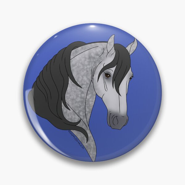 Item preview, Smiling Dappled Gray Cartoon Horse designed and sold by DappledMoon.