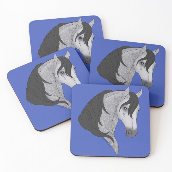 Item preview, Smiling Dappled Gray Cartoon Horse designed and sold by DappledMoon.