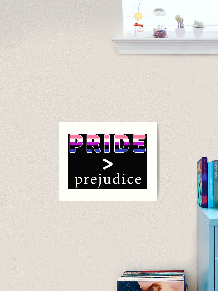 Thumbnail 2 of 3, Art Print, Pride & Prejudice genderfluid Pride designed and sold by AmateurAusten.