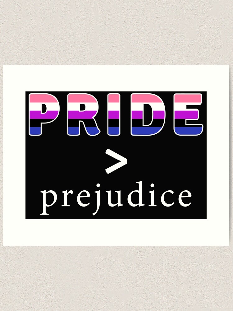 Thumbnail 1 of 3, Art Print, Pride & Prejudice genderfluid Pride designed and sold by AmateurAusten.