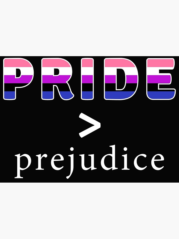 Thumbnail 3 of 3, Art Print, Pride & Prejudice genderfluid Pride designed and sold by AmateurAusten.