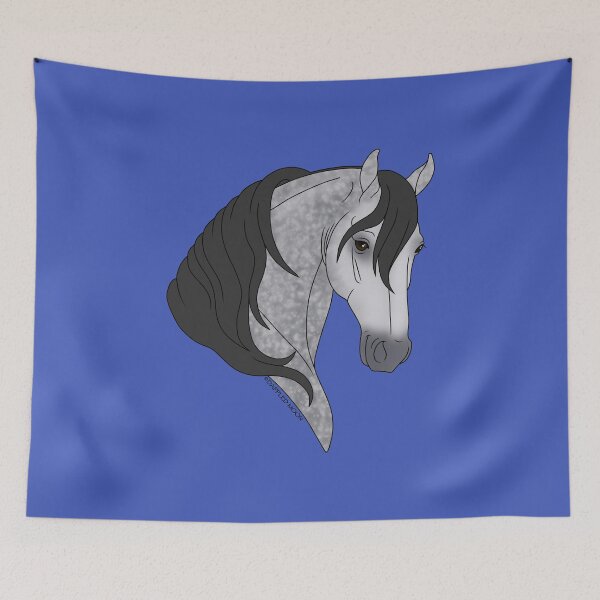 Item preview, Smiling Dappled Gray Cartoon Horse designed and sold by DappledMoon.