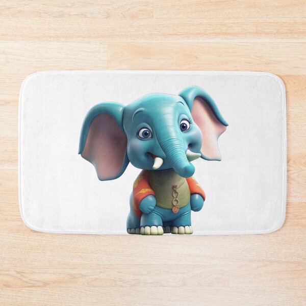 Item preview, Cute Blue Elephant in Traditional Outfit designed and sold by Sillytoe.