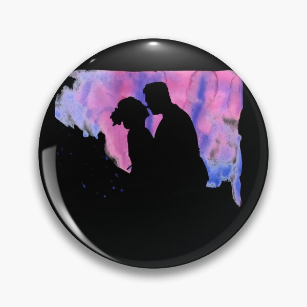 Item preview, Vintage silhouette couple in pink and blue  designed and sold by MarigoldandLily.
