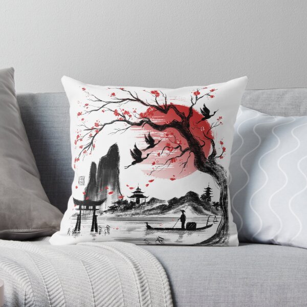 Japan dream Throw Pillow