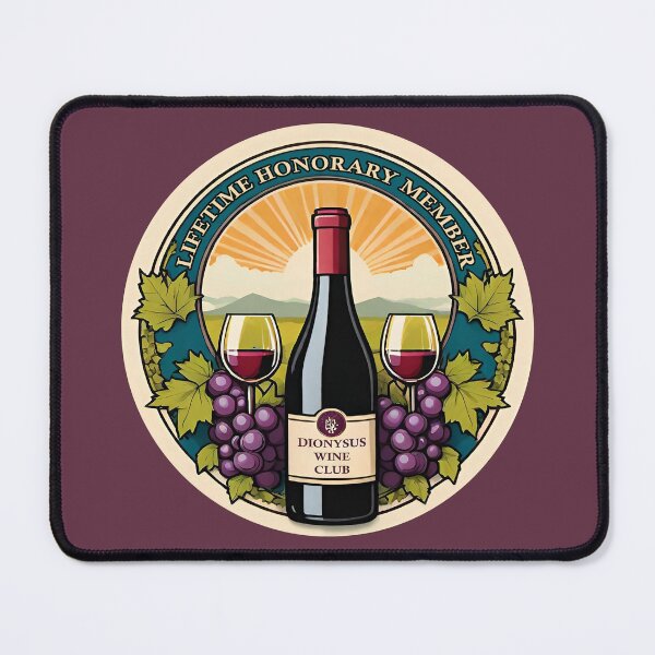 Aperçu de l'œuvre Club des vins de Dionysos Dionysos Bacchus Bachus créée et vendue par Mythic-Threads.