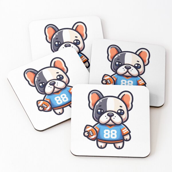 Item preview, Frenchie football player sticker and more designed and sold by CRandRRstickers.