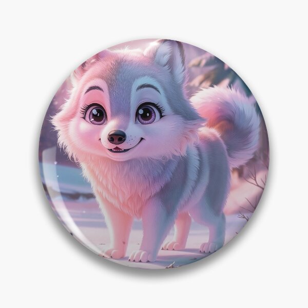 Item preview, Super Cute Baby Snow Wolf  designed and sold by canvadreamer444.