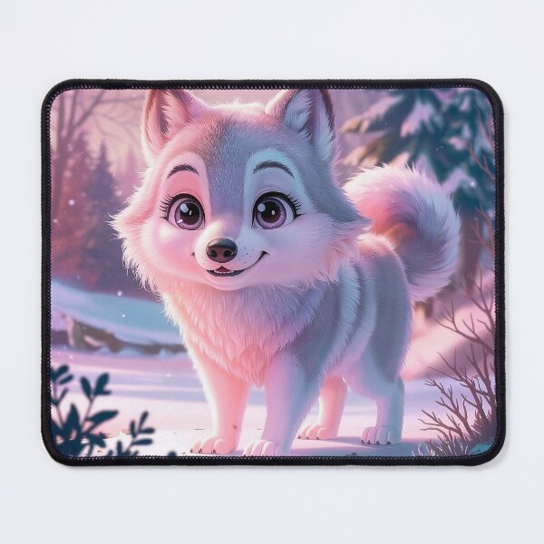 Item preview, Super Cute Baby Snow Wolf  designed and sold by canvadreamer444.
