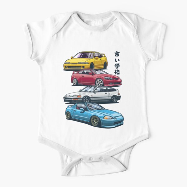 JDM Mix. Civic, CRX, Integra Short Sleeve Baby One-Piece