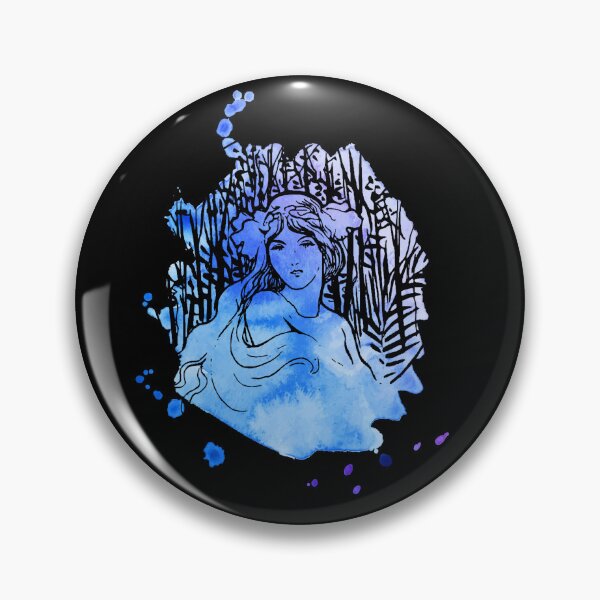 Item preview, Vintage and Fantasy in blue ink drop designed and sold by MarigoldandLily.
