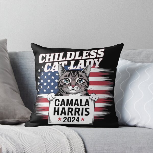 Item preview, Childless Cat Lady - Kamala Harris 2024 designed and sold by TahfahTk.