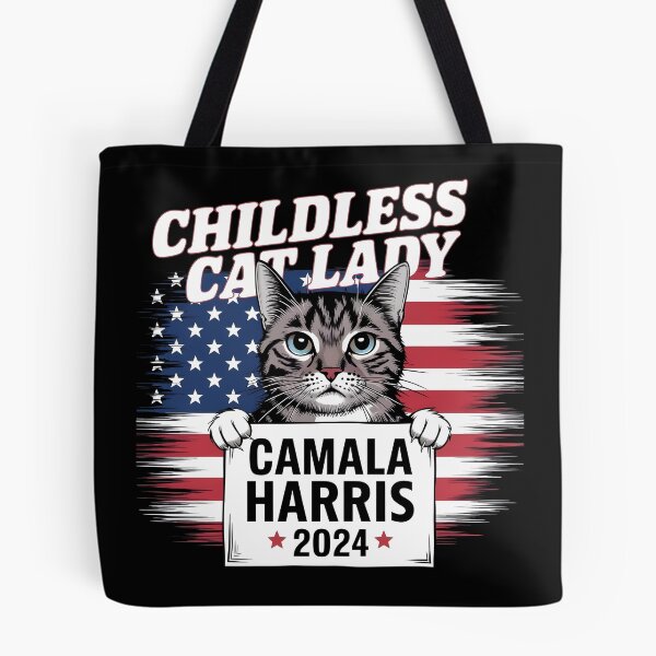 Item preview, Childless Cat Lady - Kamala Harris 2024 designed and sold by TahfahTk.