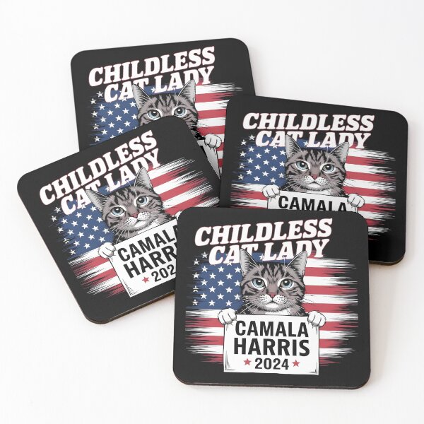 Item preview, Childless Cat Lady - Kamala Harris 2024 designed and sold by TahfahTk.