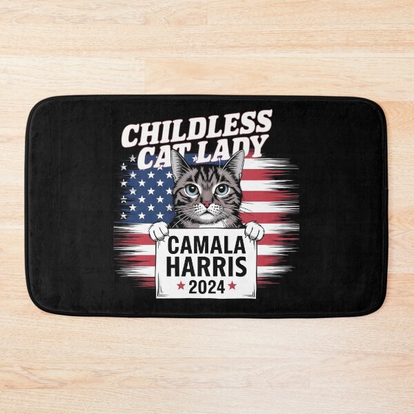 Item preview, Childless Cat Lady - Kamala Harris 2024 designed and sold by TahfahTk.