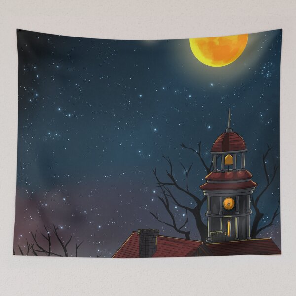Item preview, Night Background with City and Moon designed and sold by Selfmaiden.