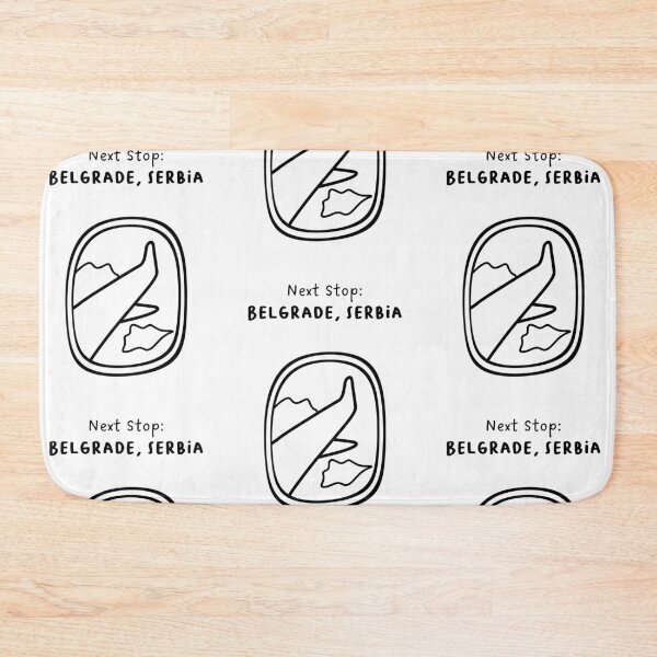 Item preview, Belgrade, Serbia | Illustration of an Airplane Window View | Handwritten-style Font designed and sold by RM-Journey.