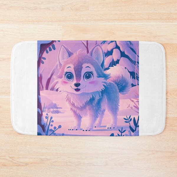 Item preview, Cute Baby Snow Wolf Kawaii designed and sold by canvadreamer444.