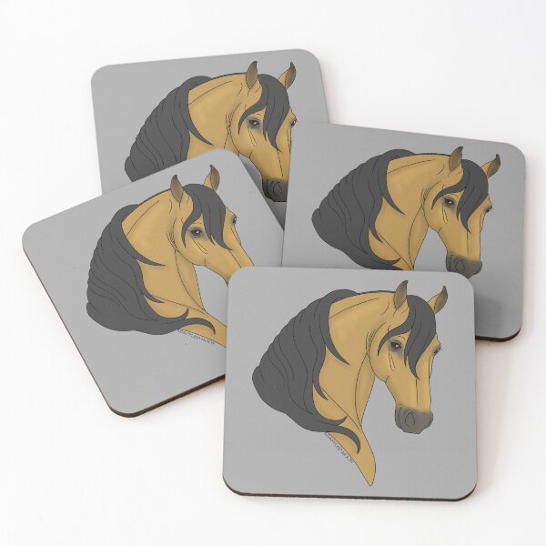 Item preview, Smiling Buckskin Cartoon Horse designed and sold by DappledMoon.