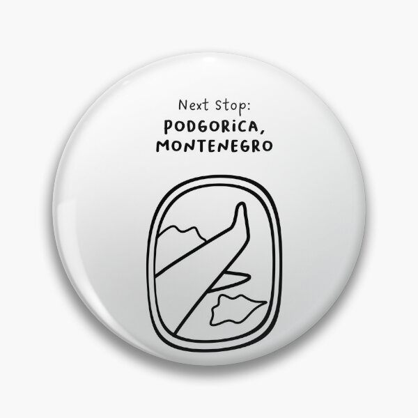 Item preview, Podgorica, Montenegro | Illustration of an Airplane Window View | Handwritten-style Font designed and sold by RM-Journey.