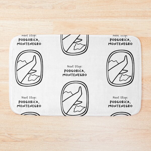 Item preview, Podgorica, Montenegro | Illustration of an Airplane Window View | Handwritten-style Font designed and sold by RM-Journey.