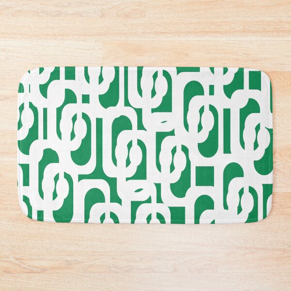 Item preview, Mid Century Modern Loop Pattern in Kelly Green and White designed and sold by kierkegaard.