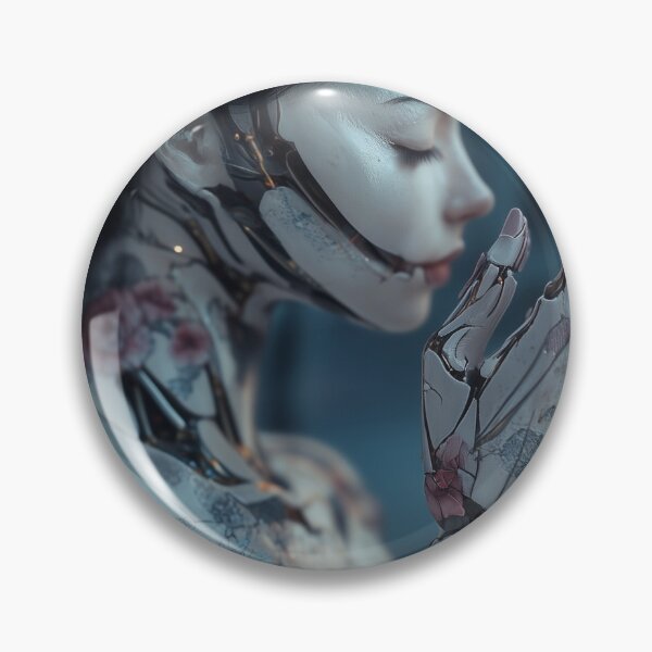 Item preview, Metallic Muse: il fascino di un cyborg in un futuro distopico designed and sold by daila70.
