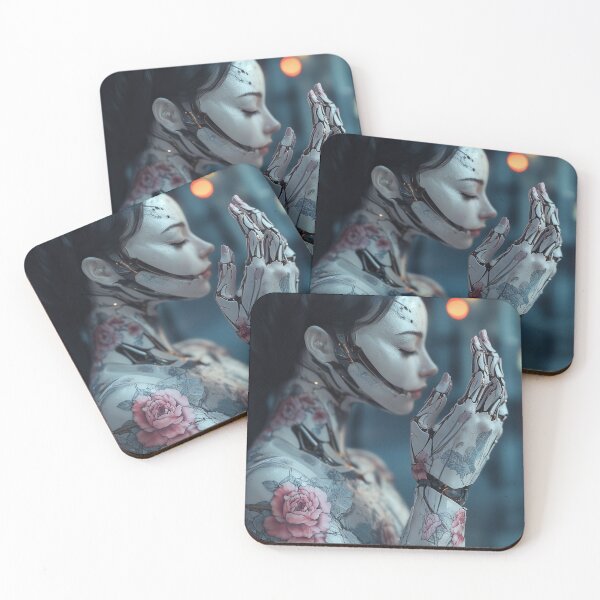 Item preview, Metallic Muse: il fascino di un cyborg in un futuro distopico designed and sold by daila70.