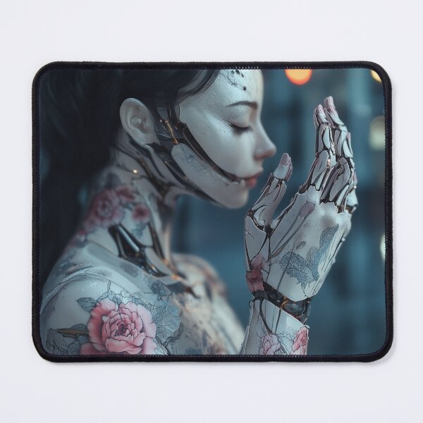 Item preview, Metallic Muse: il fascino di un cyborg in un futuro distopico designed and sold by daila70.