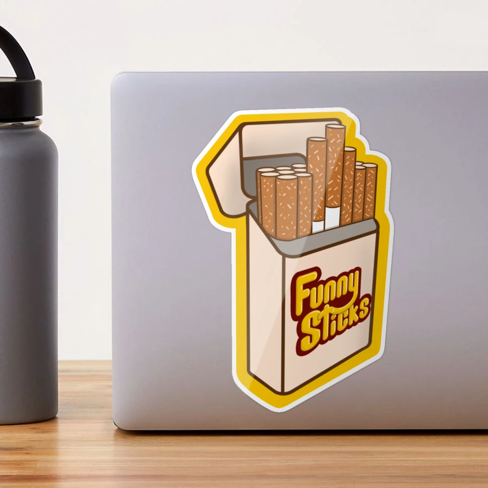 Jschlatt Funny Sticks Cigarette Pack Sticker
