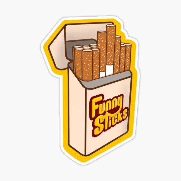 Jschlatt Funny Sticks Cigarette Pack Sticker