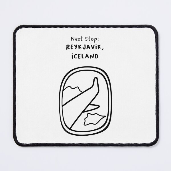 Item preview, Reykjavik, Iceland | Illustration of an Airplane Window View | Handwritten-style Font designed and sold by RM-Journey.