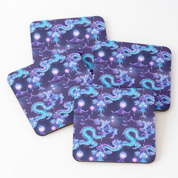 Item preview, Neon Dragons: Mystical Nightscape designed and sold by Skolyak.