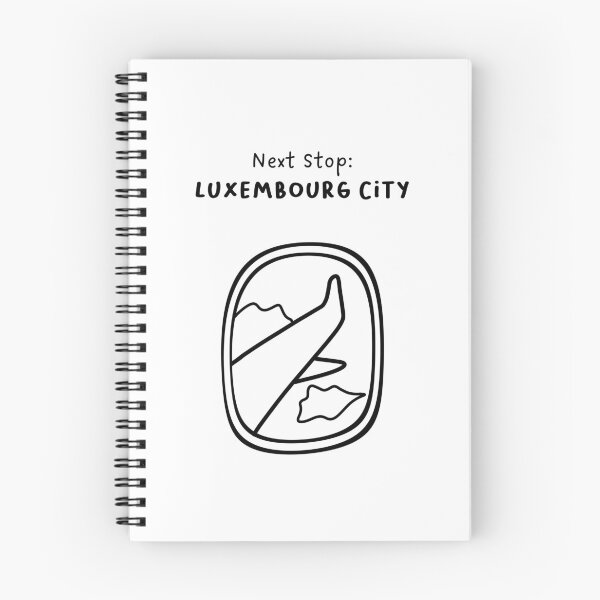 Item preview, Luxembourg City, Luxembourg | Illustration of an Airplane Window View | Handwritten-style Font designed and sold by RM-Journey.
