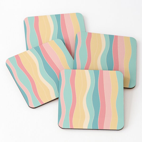 Item preview, A retro pattern Design with waves vintage color pastel combinations. designed and sold by HEMRO.