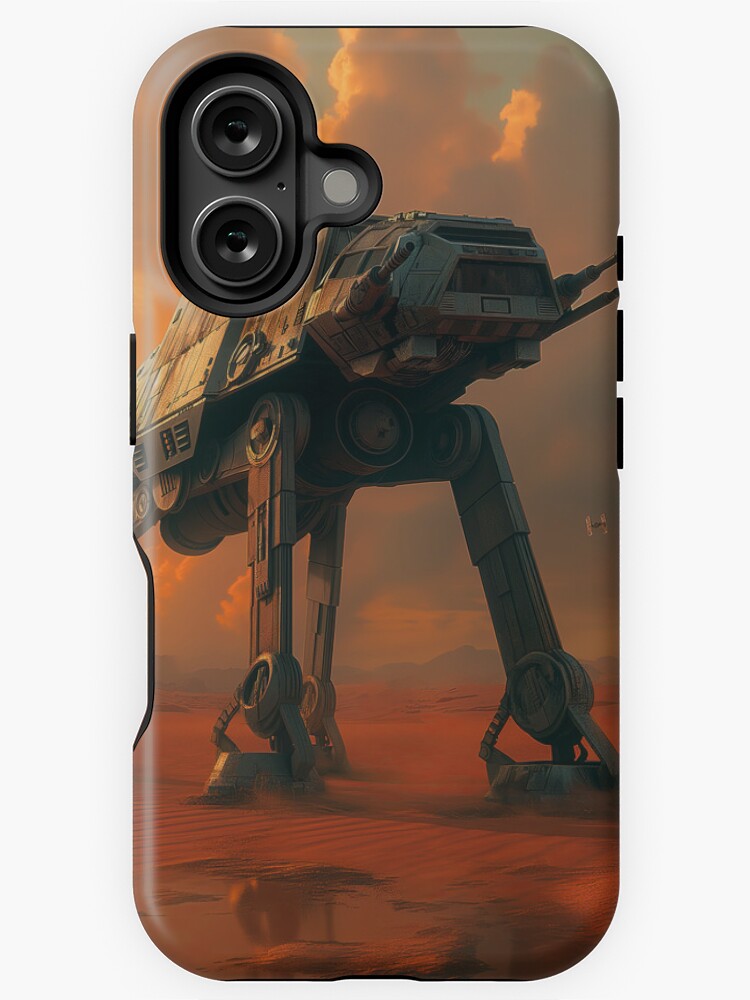 Imagen 1 de 4, Funda de iPhone con la obra Arte de fan de Star Wars del caminante AT-AT, diseñada y vendida por SavinMercantile.