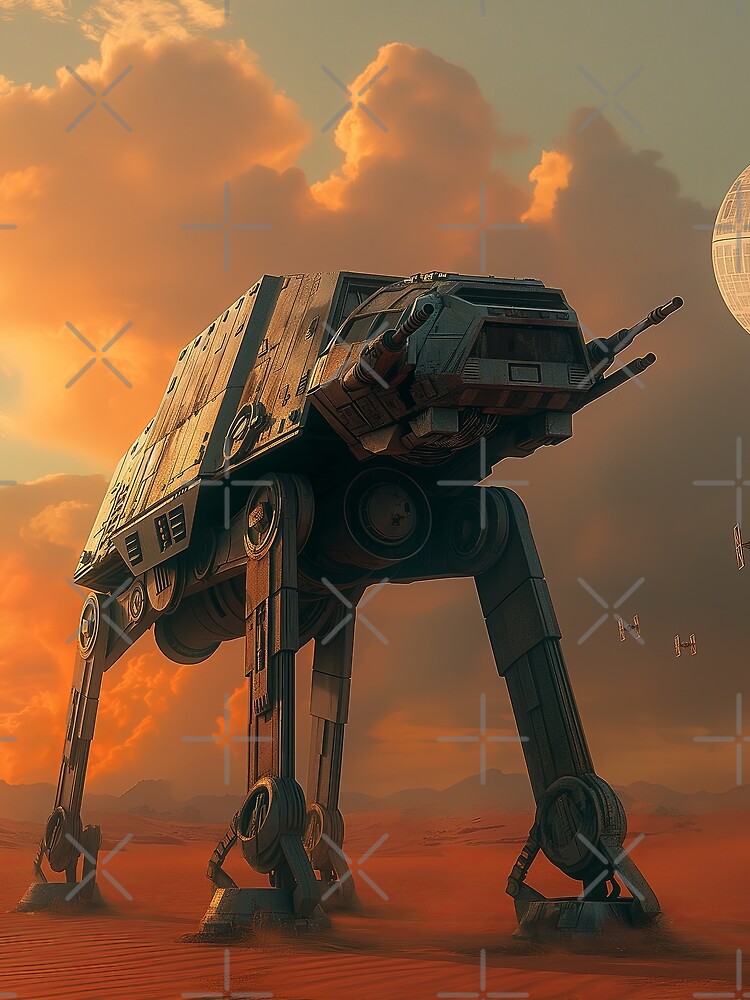 Imagen 5 de 5, Camiseta gráfica con la obra Arte de fan de Star Wars del caminante AT-AT, diseñada y vendida por SavinMercantile.
