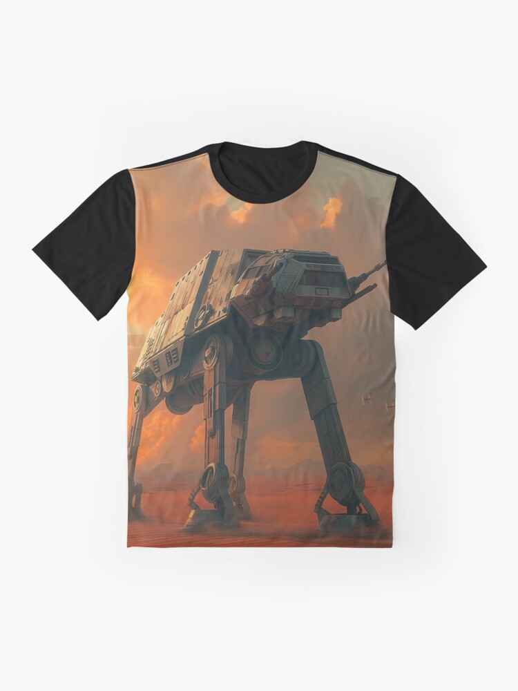 Imagen 4 de 5, Camiseta gráfica con la obra Arte de fan de Star Wars del caminante AT-AT, diseñada y vendida por SavinMercantile.