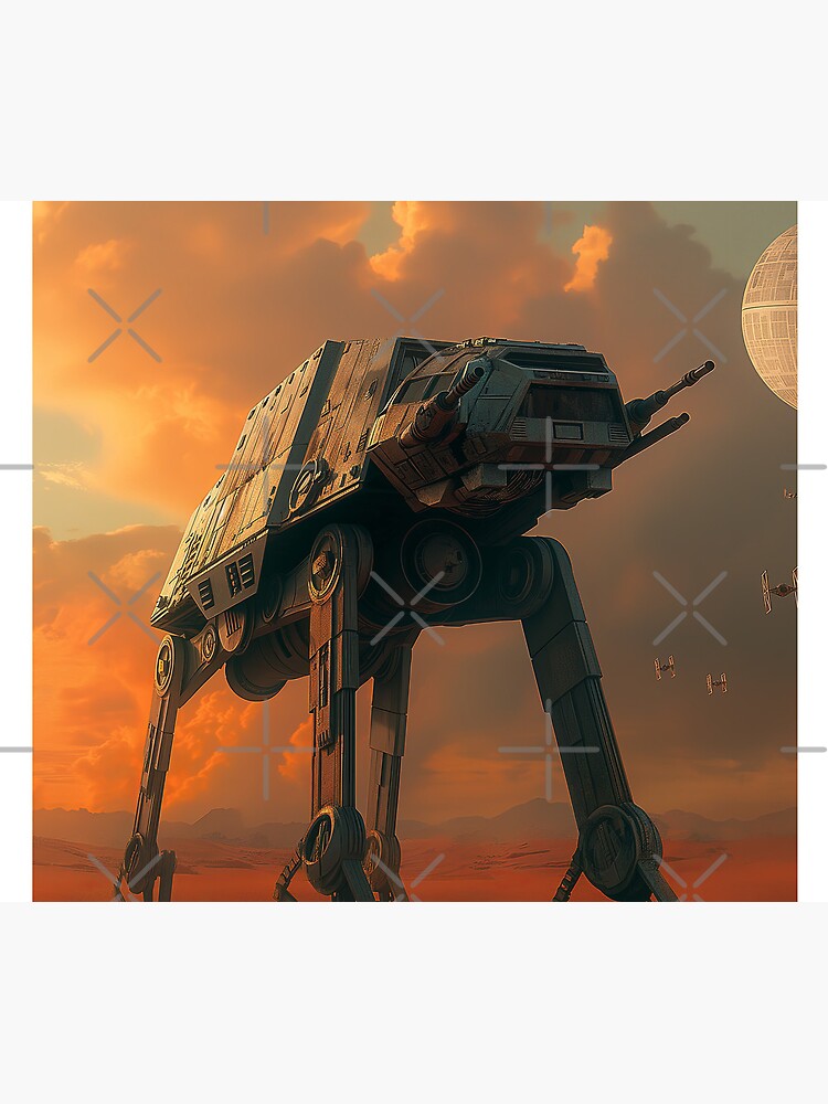 Imagen 5 de 5, Alfombrilla de ratón con la obra Arte de fan de Star Wars del caminante AT-AT, diseñada y vendida por SavinMercantile.