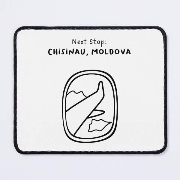 Item preview, Chisinau, Moldova | Illustration of an Airplane Window View | Handwritten-style designed and sold by RM-Journey.