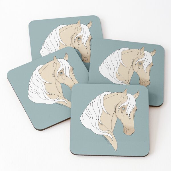 Item preview, Smiling Cremello Cartoon Horse designed and sold by DappledMoon.