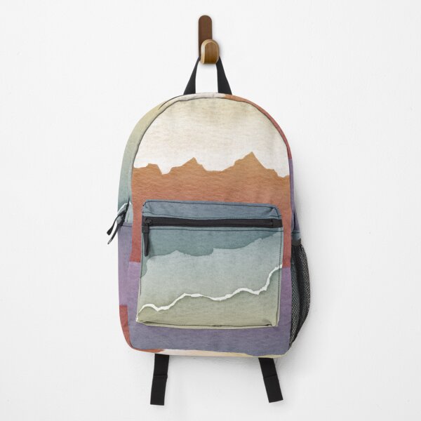 Item preview, Desert Sunset Abstract Watercolor Painting - Rainbow Sunset + Snow designed and sold by Irene Estelle.