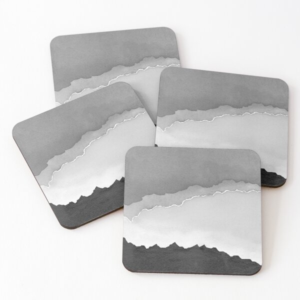 Item preview, Desert Sunset Abstract Watercolor Painting - Coal, Fog, Slate designed and sold by Irene Estelle.