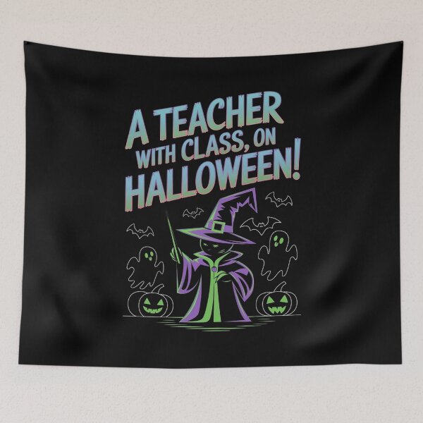 Item preview, Teacher with class, on Haloween designed and sold by Krystian9809.