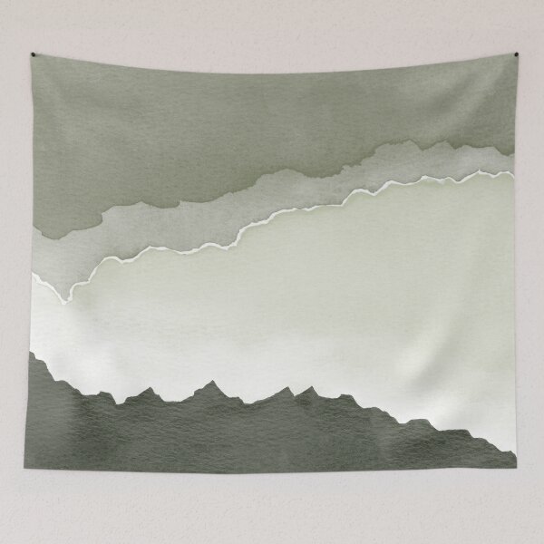 Item preview, Desert Sunset Abstract Watercolor Painting - Pine, Tea, Sage designed and sold by Irene Estelle.