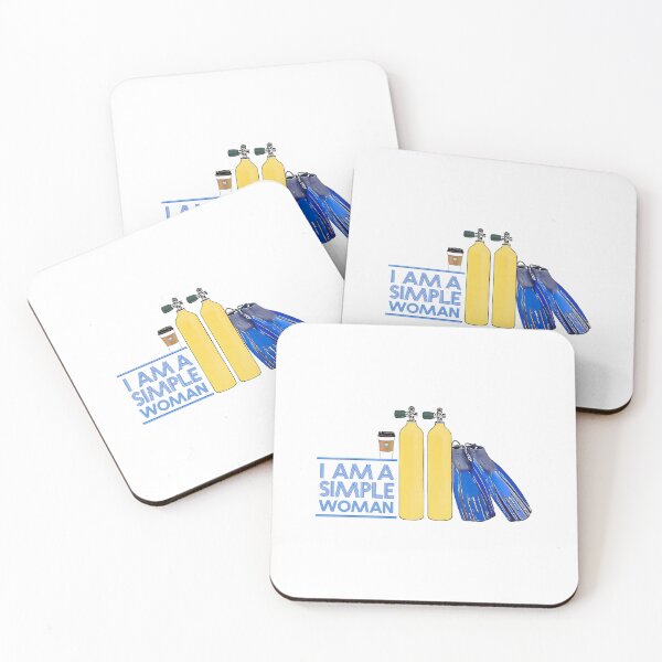 Item preview, I’m a simple woman, coffee and scuba diving, all profit supports ocean conservation  designed and sold by seekingclarity.