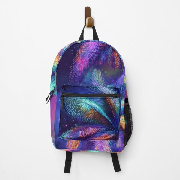 Item preview, Palm Trees Neon Colors on Night Sky designed and sold by MargaretWiktor.