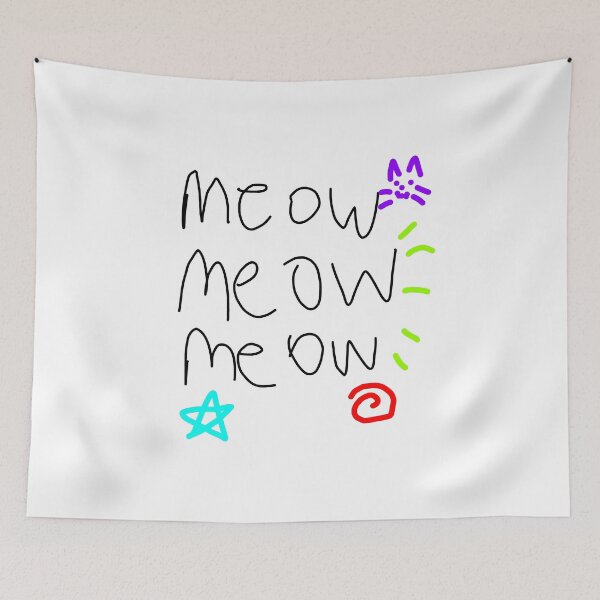 Item preview, Meow meow meow scribbles designed and sold by E-Shu.
